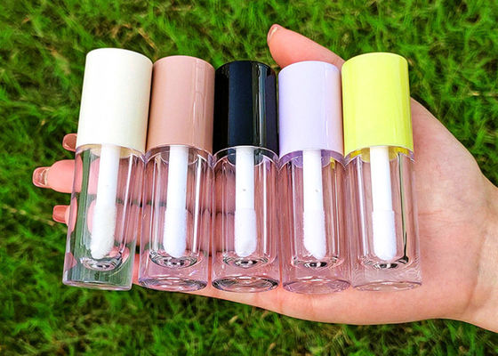 6ml Lip Gloss Tube with Brush pink White Transparent Lip Gloss Container Packaging