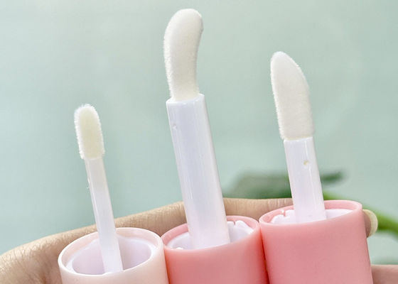 Keychain Hole Shape Cap 4ml 6ml Thick Round Lip Gloss Rod Tube Large Brush Lip Gloss Bottle