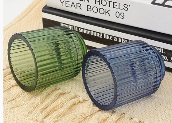 Purple Blue Empty Customized Services Candle Glass Jar for Candles