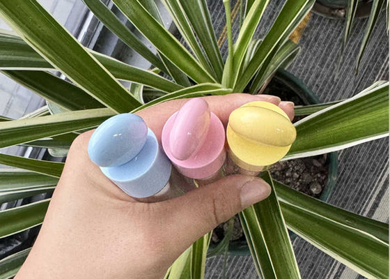 Luxury Flat head 6ml Special Cute Lid Lip Gloss Bottle with Big Brush