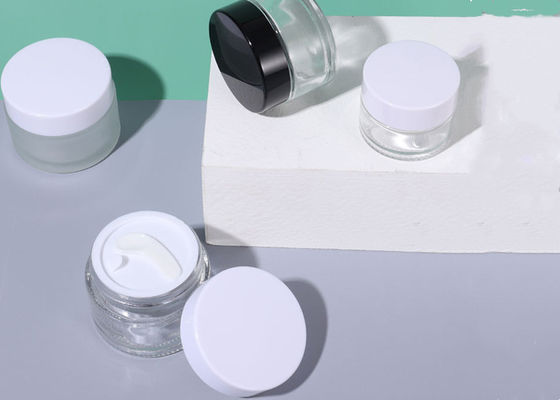5ml 10ml 15ml 20ml 30ml 50ml 60ml 100ml Clear Glass Body Cream Jar Empty Aluminum Lids Cosmetic Face Cream Jars