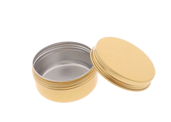 0.5oz 1oz 2oz 15ml 30ml 60ml 80ml 100ml Round Gold Metal Tin Can Cosmetic Packaging Aluminum Jar