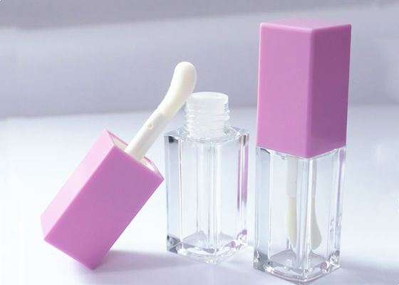 Cuadrado 5ml Purple Green Lip Gloss Tube Logotipo personalizado Tubo de Gloss Laboral Vacío Embalaje cosmético