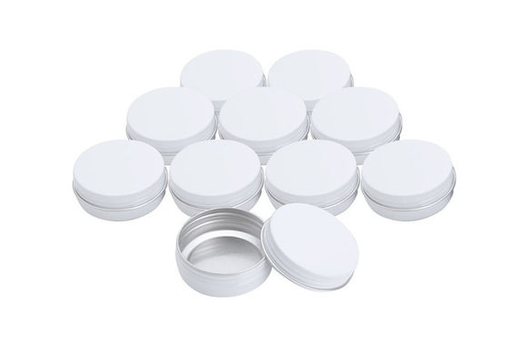 Contenedores de estaño con crema de sello blanco Embalaje de crema para manos Estaño cosmético de aluminio
