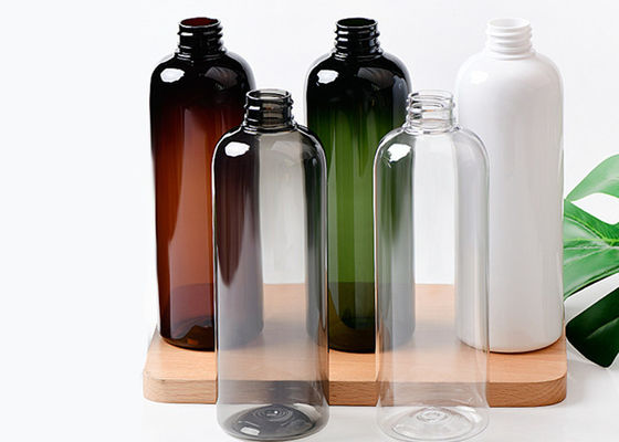 Botella de loción de plástico de color ámbar negro transparente de 500 ml para envases para el cuidado de la piel